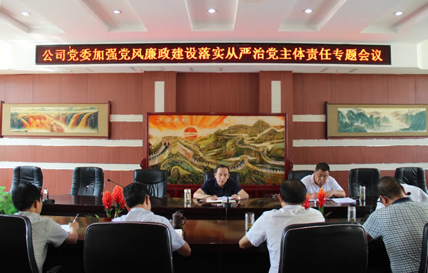 隴運集團公司黨委召開加強黨風廉政建設，全面從嚴治黨落實主體責任專題會議